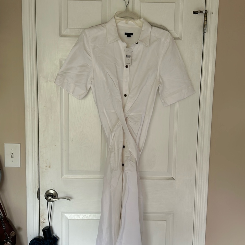 Never worn before white Ann Taylor linen dress
